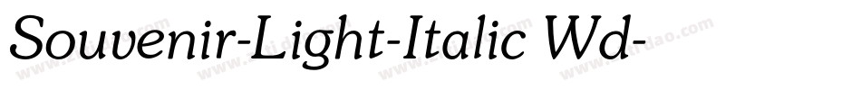 Souvenir-Light-Italic Wd字体转换